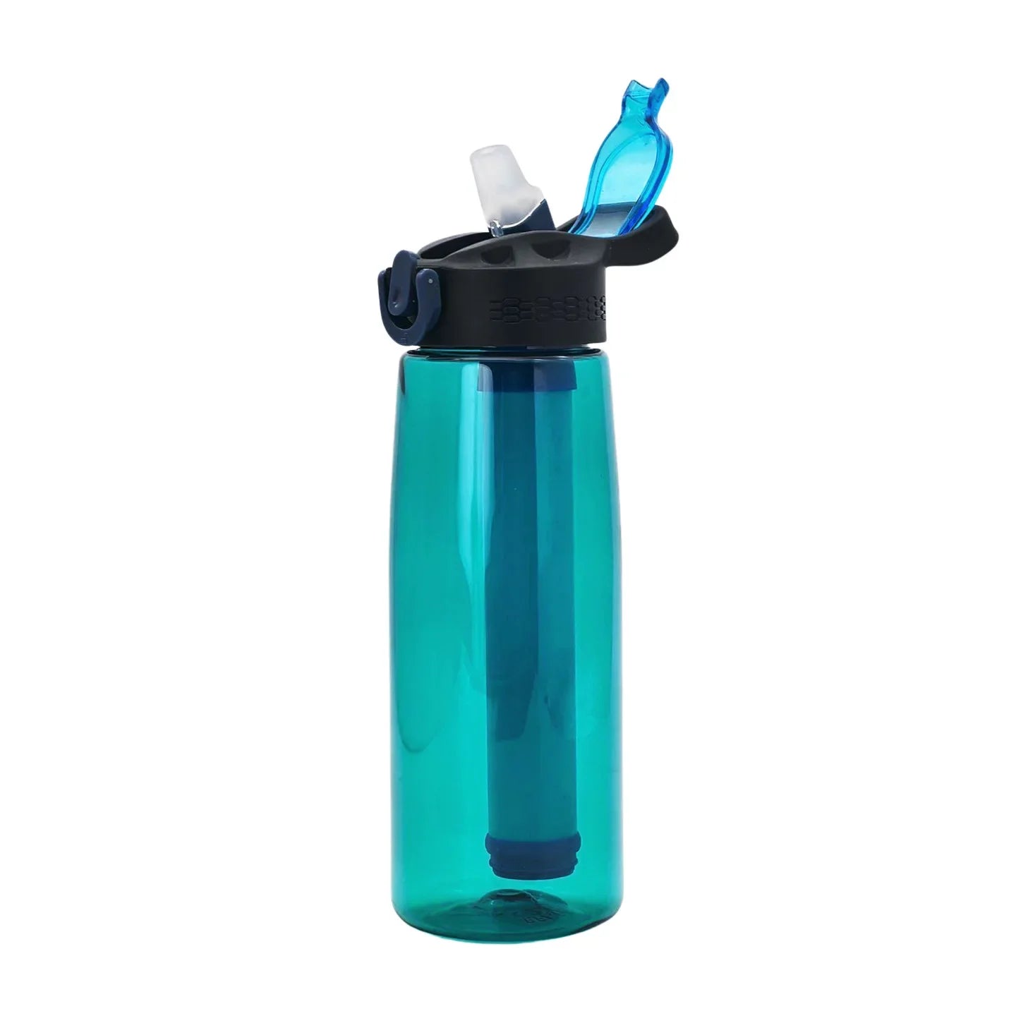 Water Bottle with Water Filter Lockable Lid BPA Free Water Outdoor Sports Camping Survival Emergency Supplies Hiking Filters